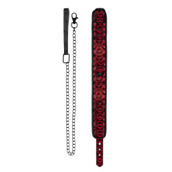 Ouch! Luxury Collier et Laisse Luxury Rouge